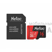 Карта памяти 16 Гб MicroSD Netac  P500  Extreme Pro  Class 10 UHS-I U1 V10 (100 Mb/s) без адаптера Карта памяти 16 Гб MicroSD Netac  P500  Extreme Pro  Class 10 UHS-I U1 V10 (100 Mb/s) без адаптера