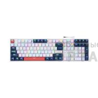 Клавиатура проводная игровая механическая REDRAGON Whisper RU,RGB,бел-син-оранж.,тихая (1/10)