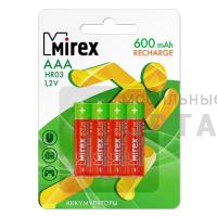 Аккумулятор Ni-MH Mirex HR03 / AAA 600mAh 1,2V 4 шт (4/40/200), ecopack