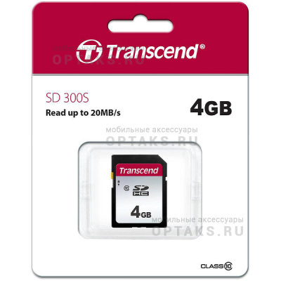 Карта памяти SDHC 4 Гб Transcend 300S Class10